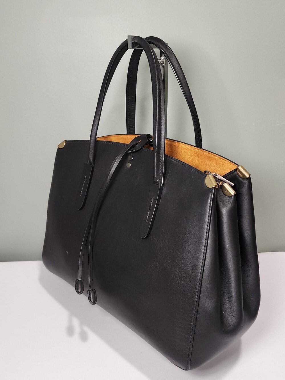 Coach 22821 Cooper Carryall Gunmetal Black Glovetanned Leather - Picture 2 of 9